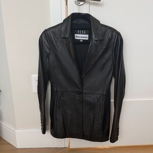 Reformation Veda Bowery Leather Blazer